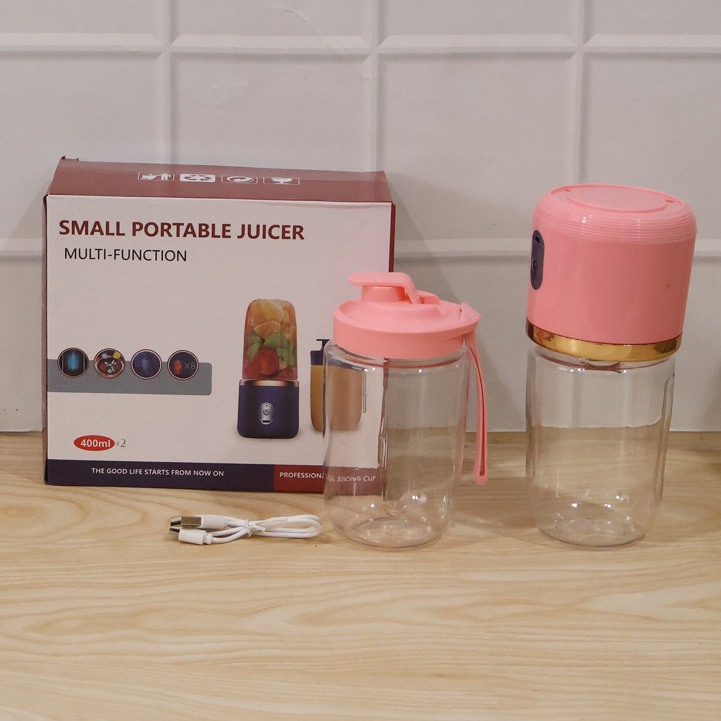 Portable Electric Juicer Cordless Usb Rechargeable For On-the-go