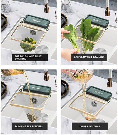 Kitchen Sink Hanging Strainer with 100 Sink Strainer Net Bag