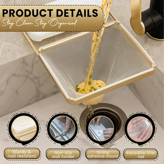 Kitchen Sink Hanging Strainer with 100 Sink Strainer Net Bag