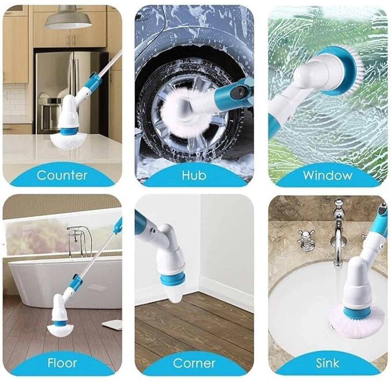 Electric Spin Scrubber 360 Cordless Cleaning Brush