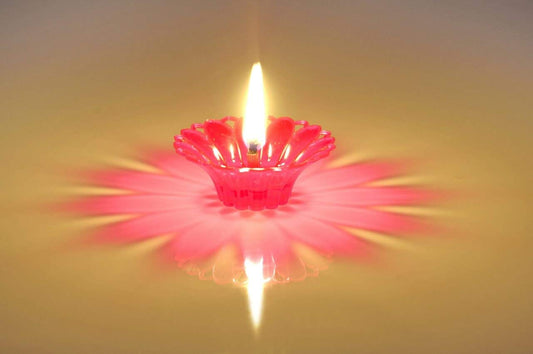 6 Colour 3D Reflection Diya (12 Pcs)
