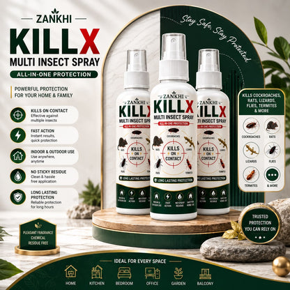KILLX Multi Insect Spray 50Ml Each (Pack Of 3)