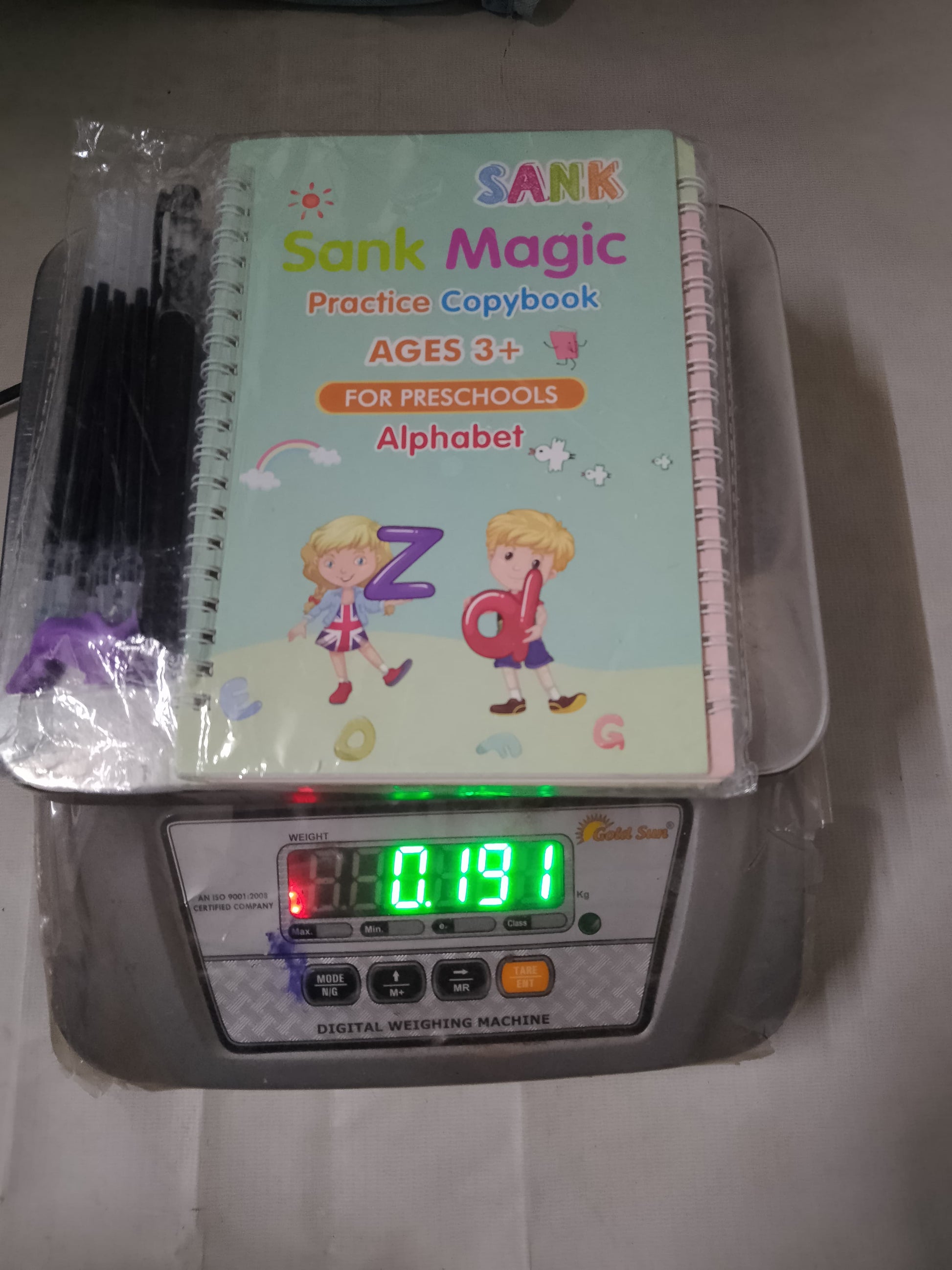 Sank Magic Practice Copybook (4 Books,1 Pen,1 Grip,10 Refill)