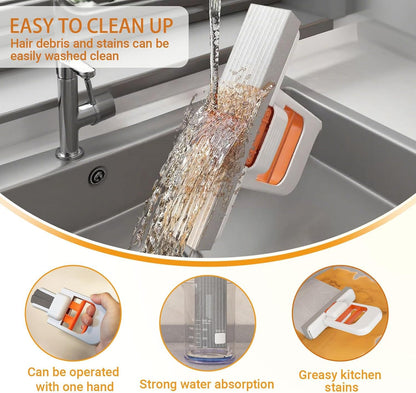 Mini Foldable Desktop Mop – Portable Cleaning Sponge Mop