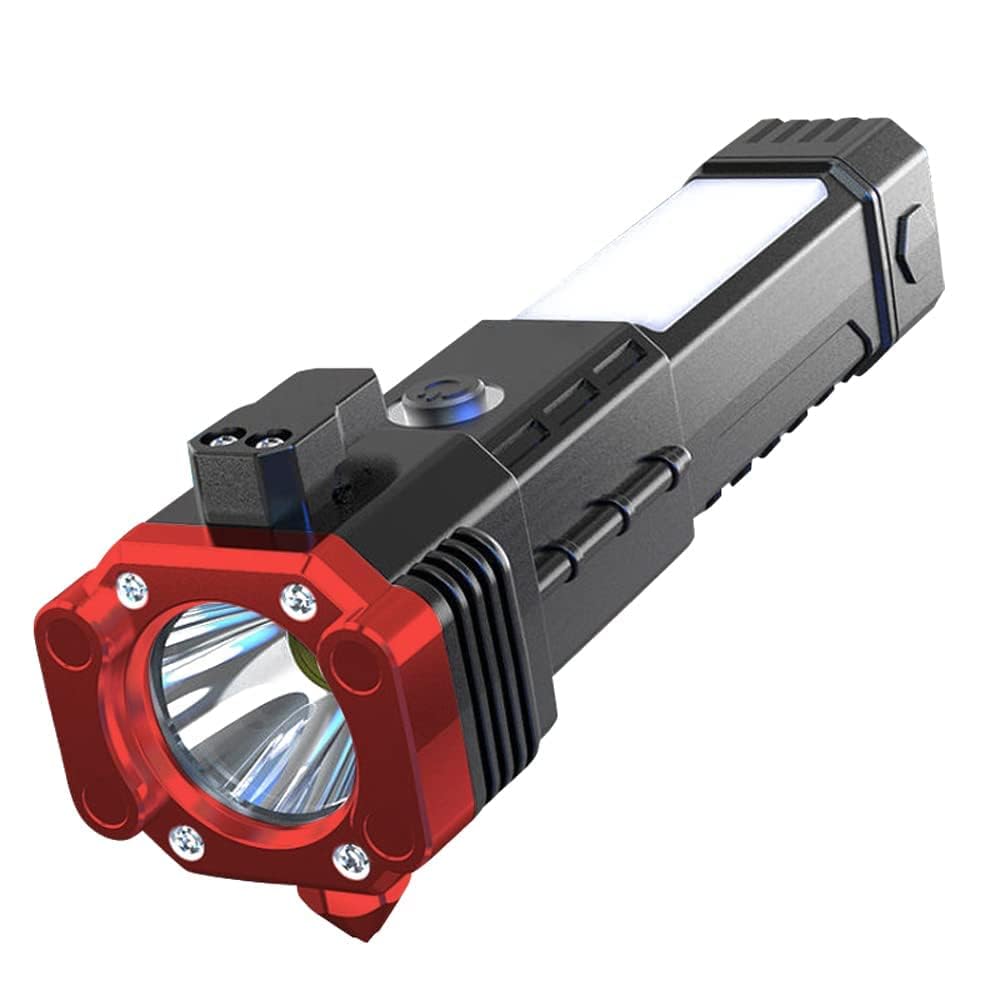 Super Power LED Flashlight- Zoomable Rechargeable, Metal Body with Power Bank