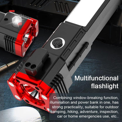 Super Power LED Flashlight- Zoomable Rechargeable, Metal Body with Power Bank