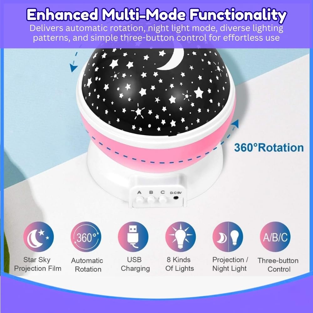Star Master Rotating 360 Degree Moon Night Light Lamp