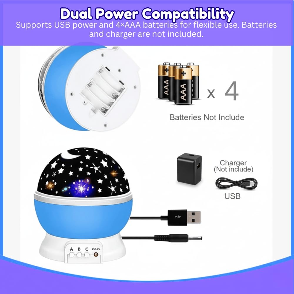 Star Master Rotating 360 Degree Moon Night Light Lamp