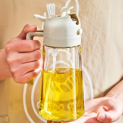 2 In 1 Oil Dispenser & Sprayer Bottle For Kitchen