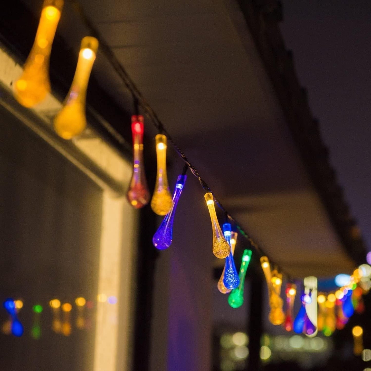 14 LED Rain Drop Fairy Lights Waterproof Indoor Outdoor For Home Decoration