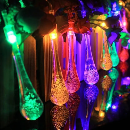 14 LED Rain Drop Fairy Lights Waterproof Indoor Outdoor For Home Decoration