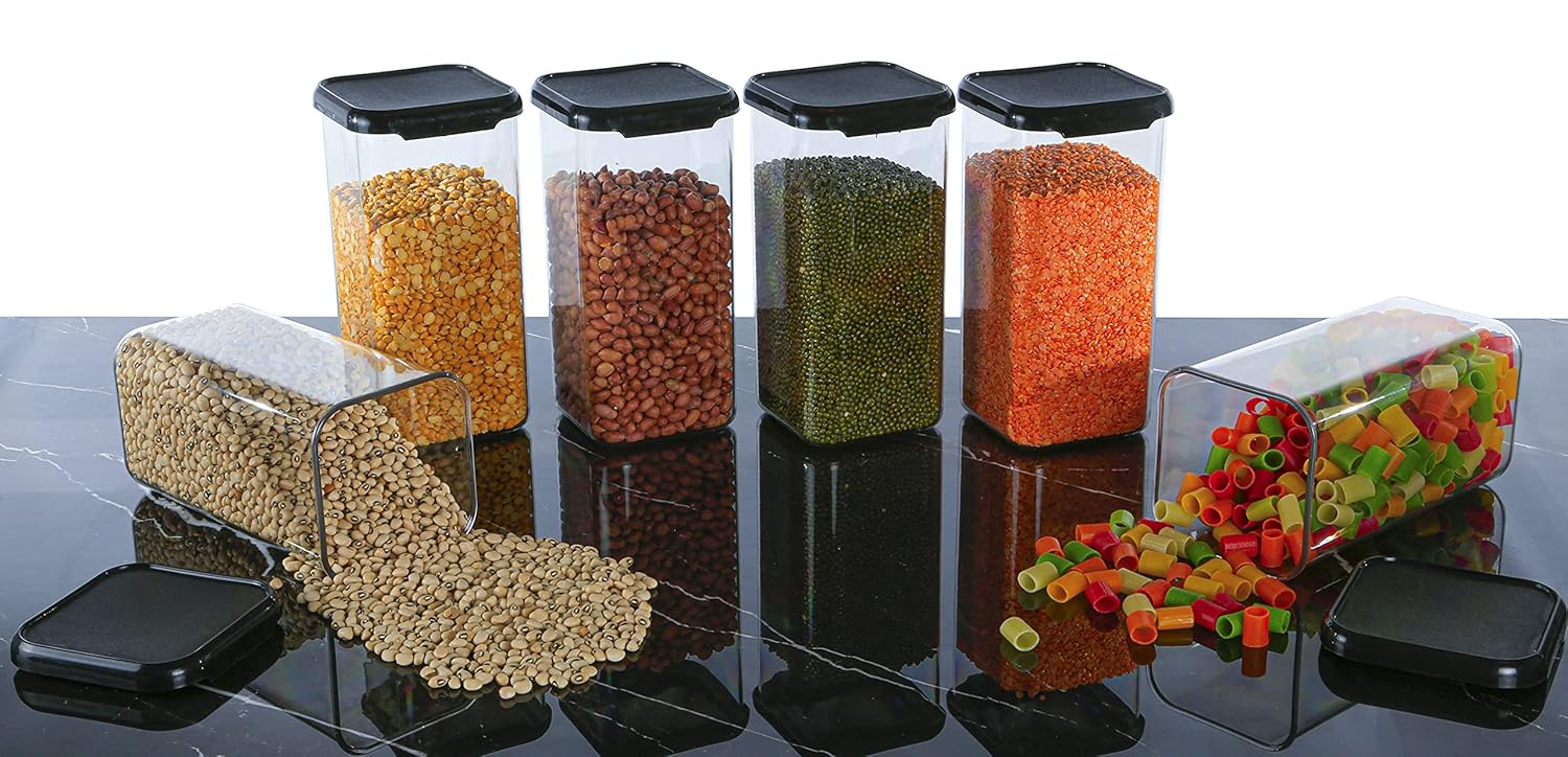1100 ml Simple Cap Storage Container (Pack Of 6)