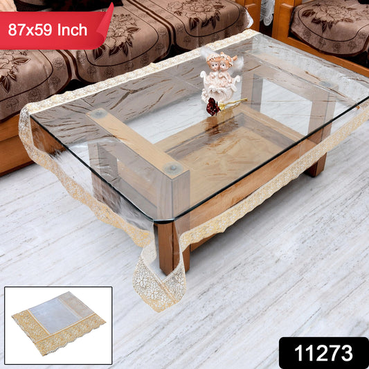87x59 Inch Transparent Pvc Table Cover (1 Pc)