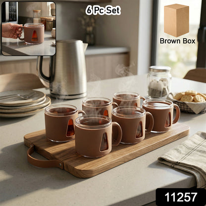Premium Round Tea Cup Set (6 Pc Set)